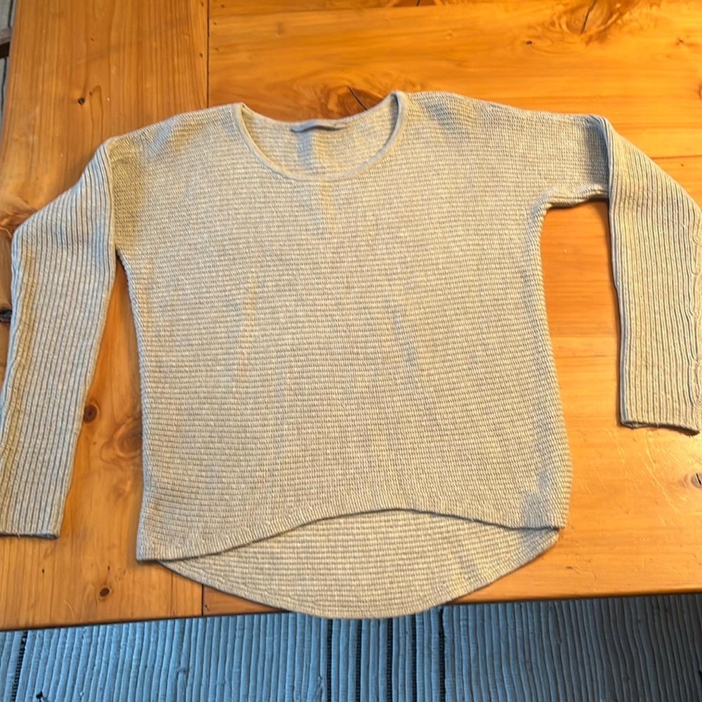 Athleta women’s M ribbed boat neck knit sweater